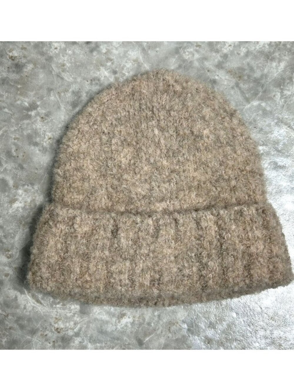 C.C Women's Knit Beanie Hat in Cream / Gray - One Size